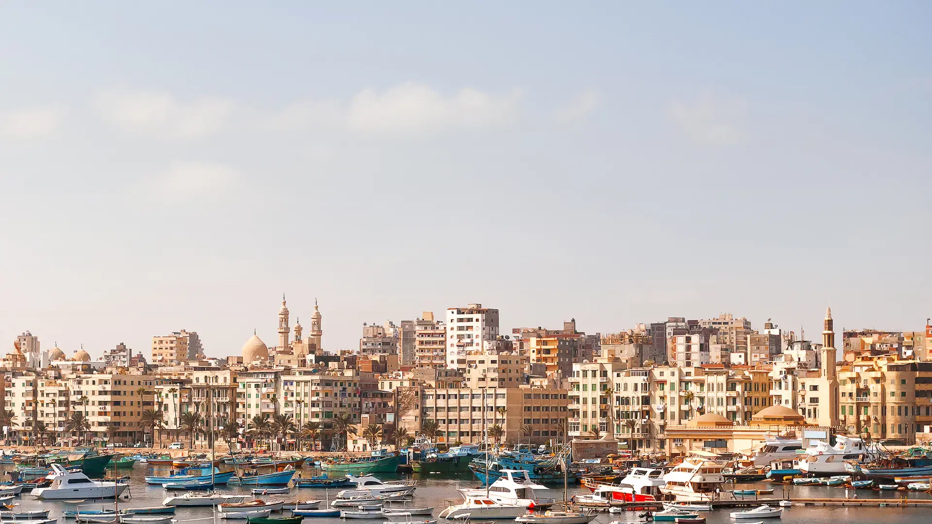 Panorama view of Alexandria, Egypt.