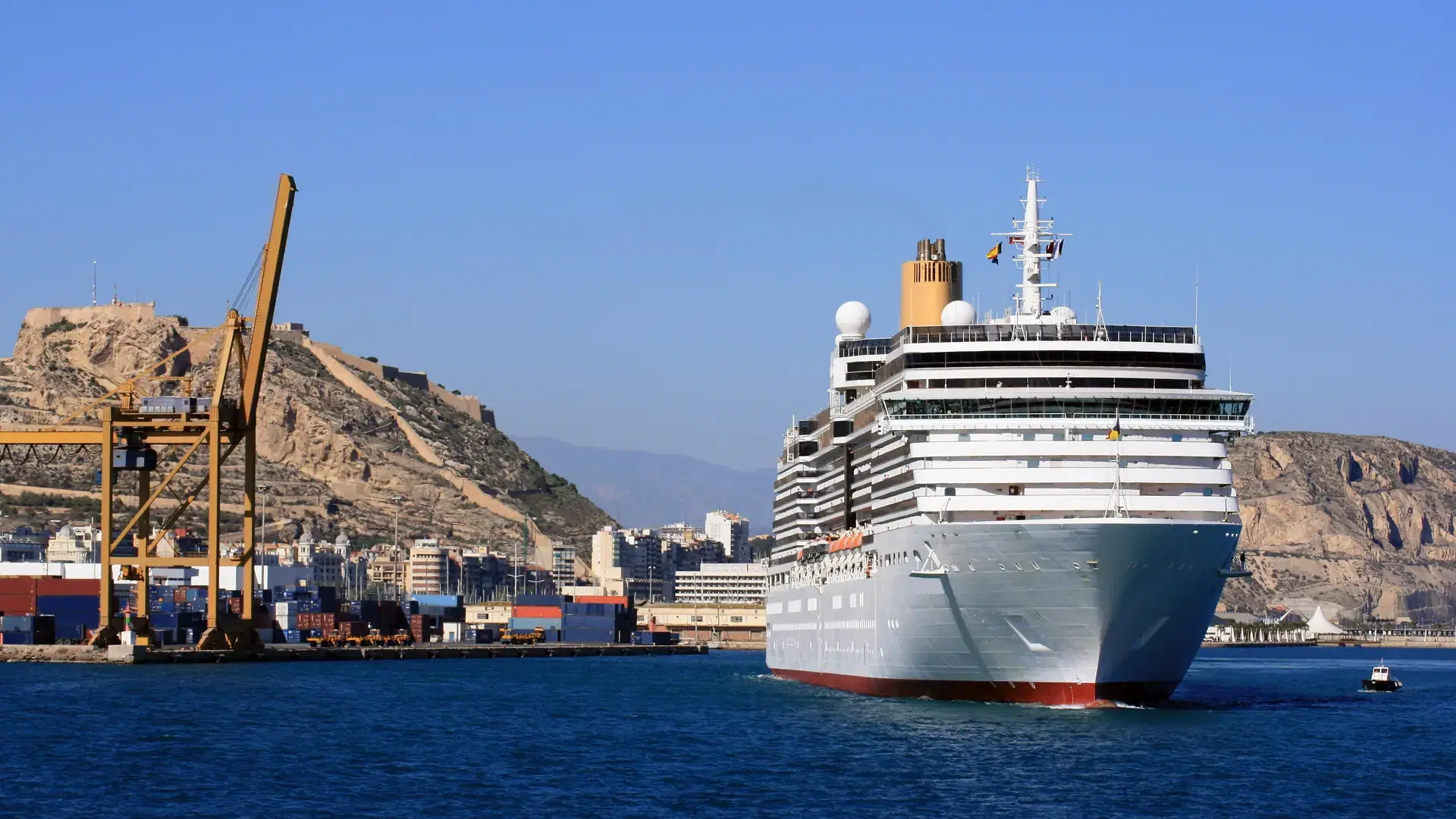 Cruise departing from the port of Alicante, Spain