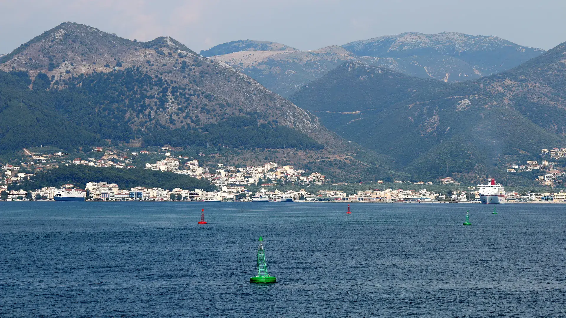 Igoumenitsa port with ferryboats Greece 