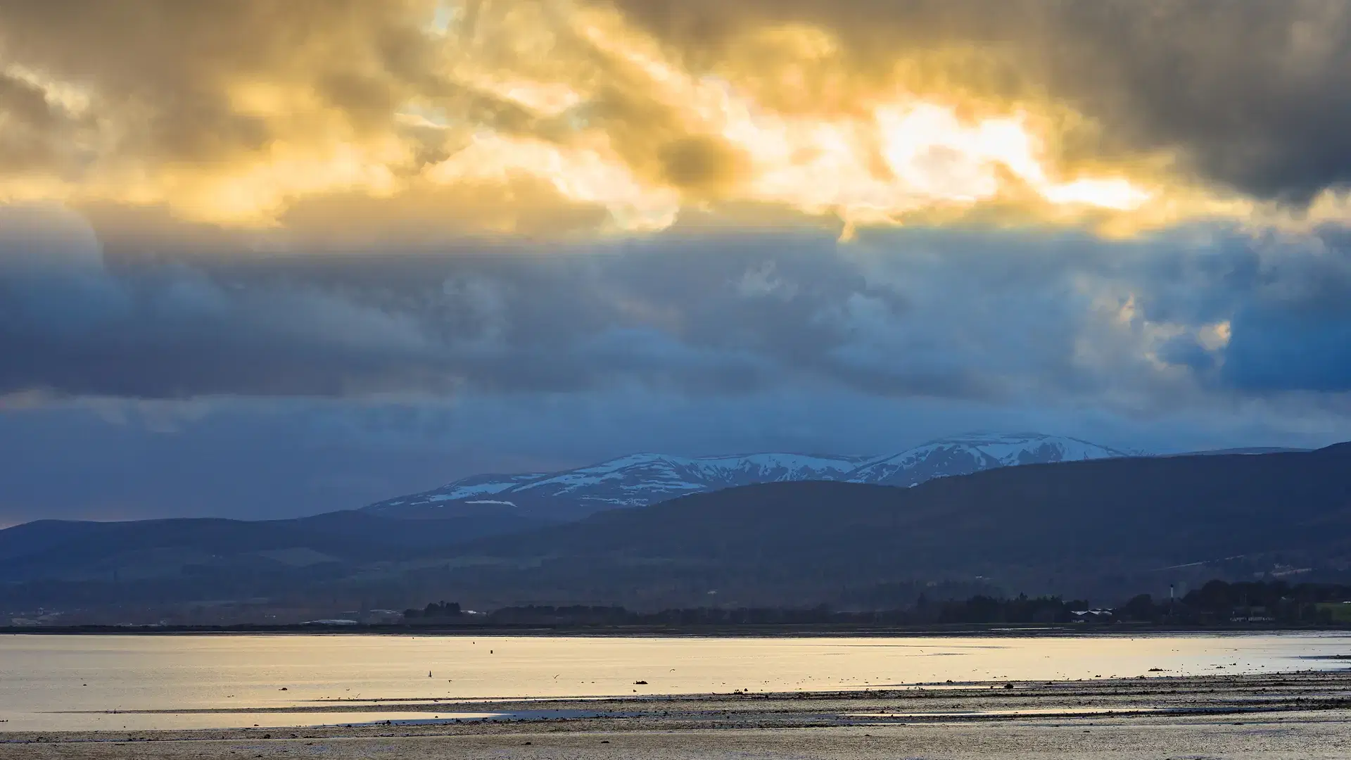 Landscape of mountain at Cromarty Firth in Invergordon, Scotland