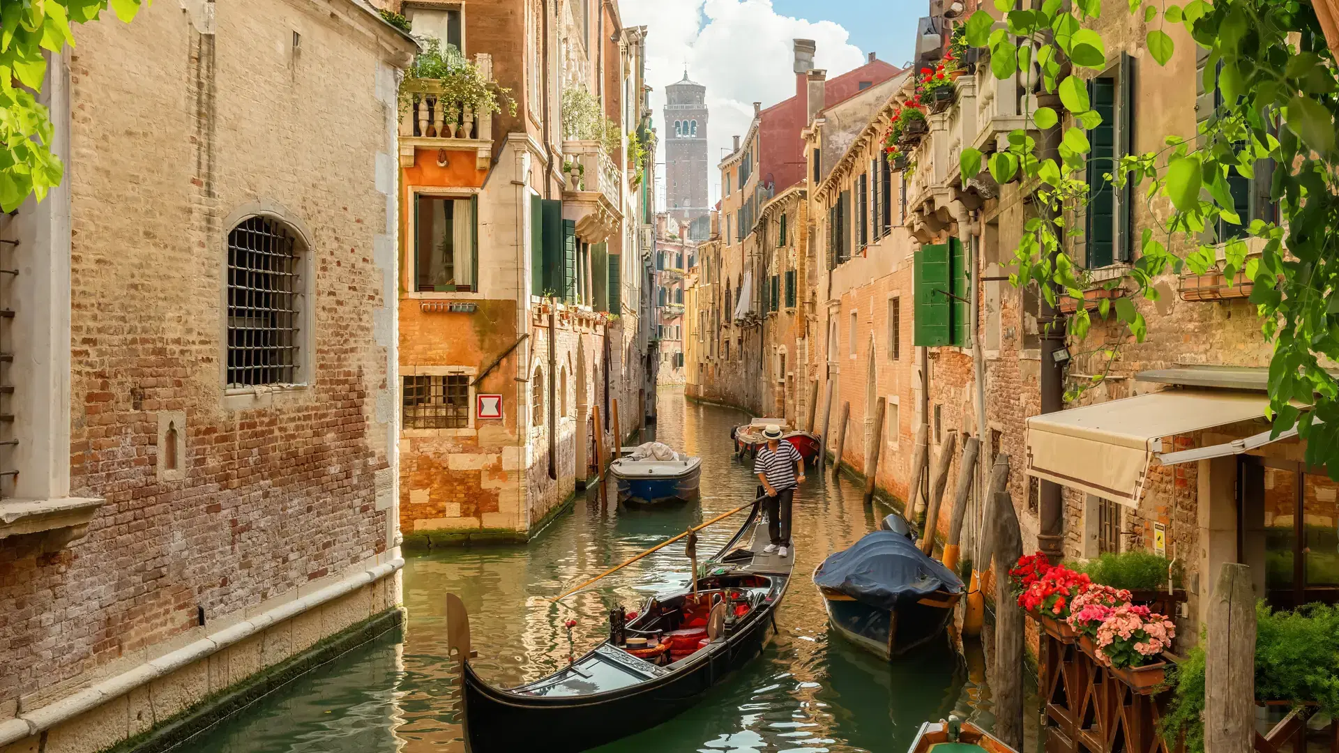 Calm evening in warm summer Venice, Italy