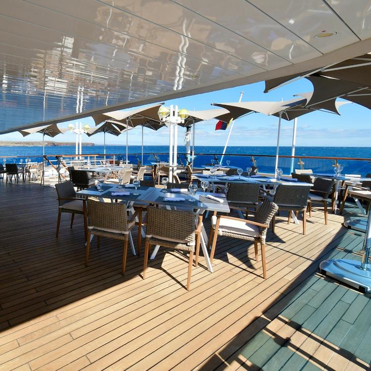 Oceanside seating and tables