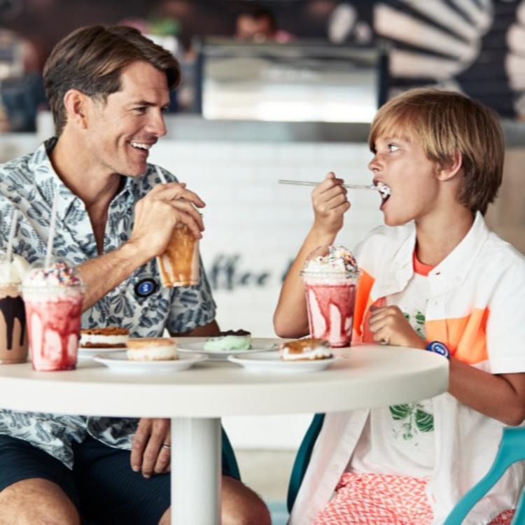 Guest Enjoying Milkshakes