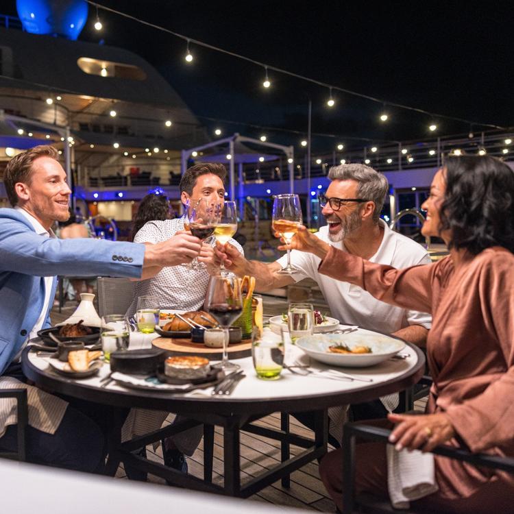 Couples dining