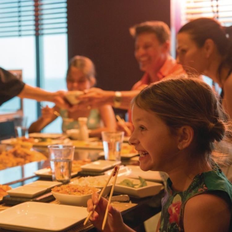 kid at hibachi