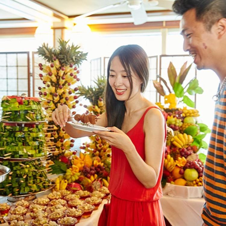 Woman at Buffet