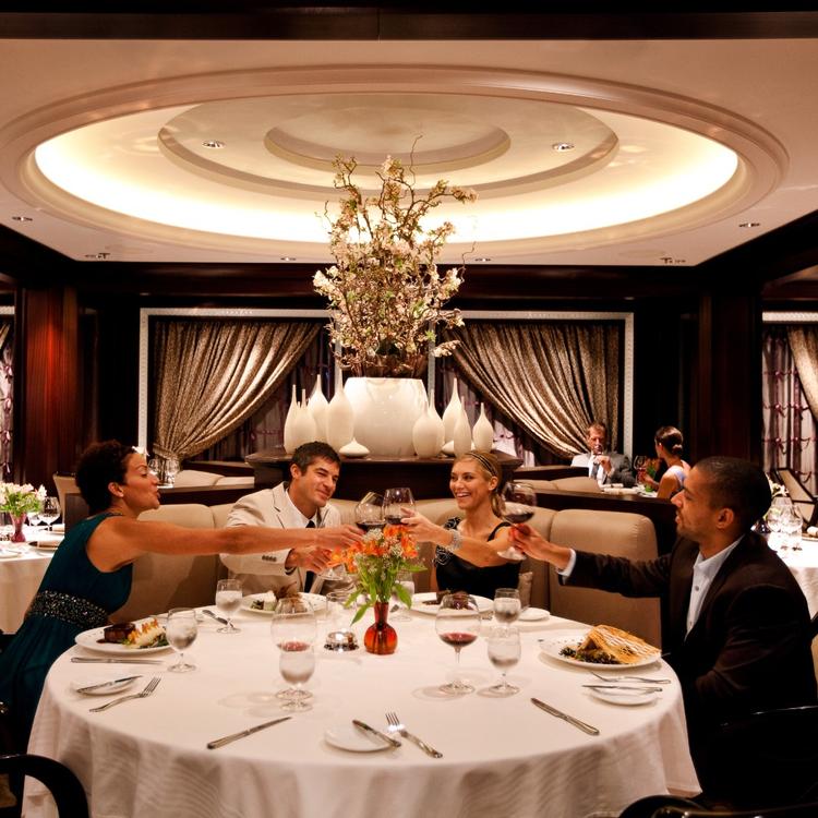 Group enjoying dinner