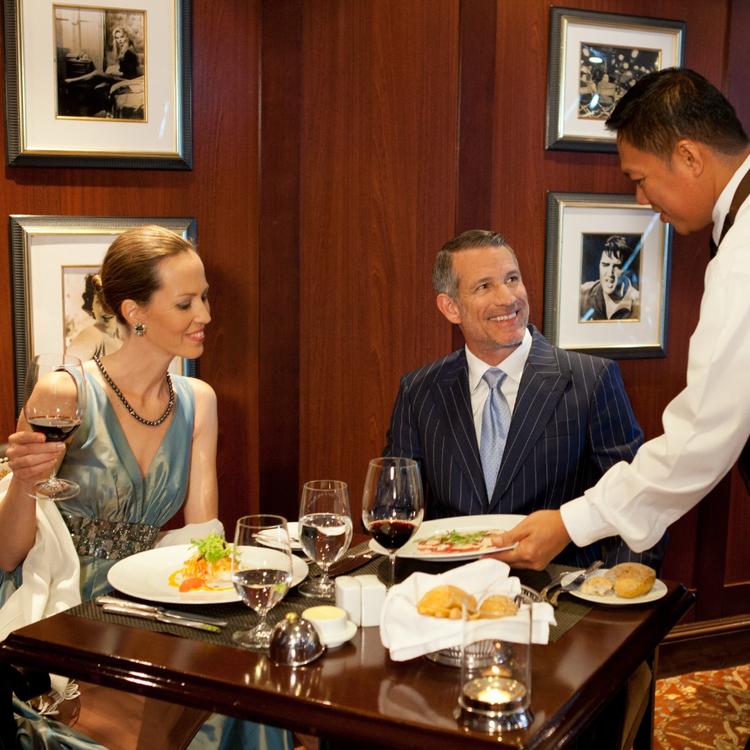Couple enjoying elegant meal
