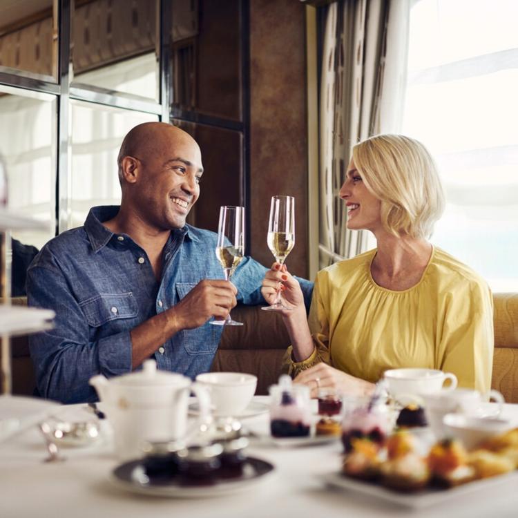 Couple drinking Champagne