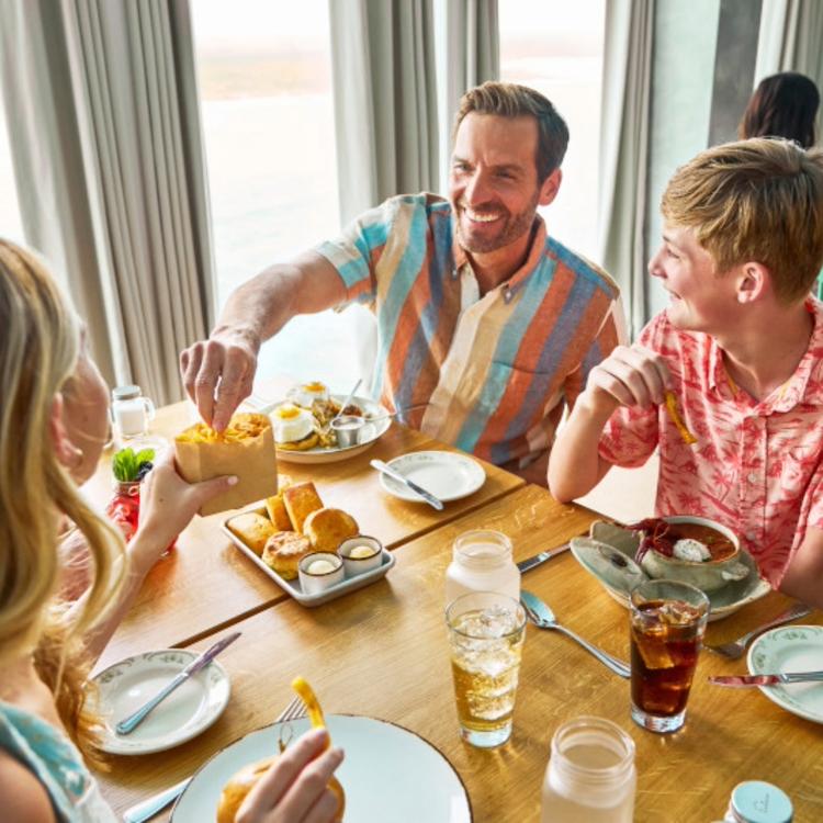 Guests Eating Meal