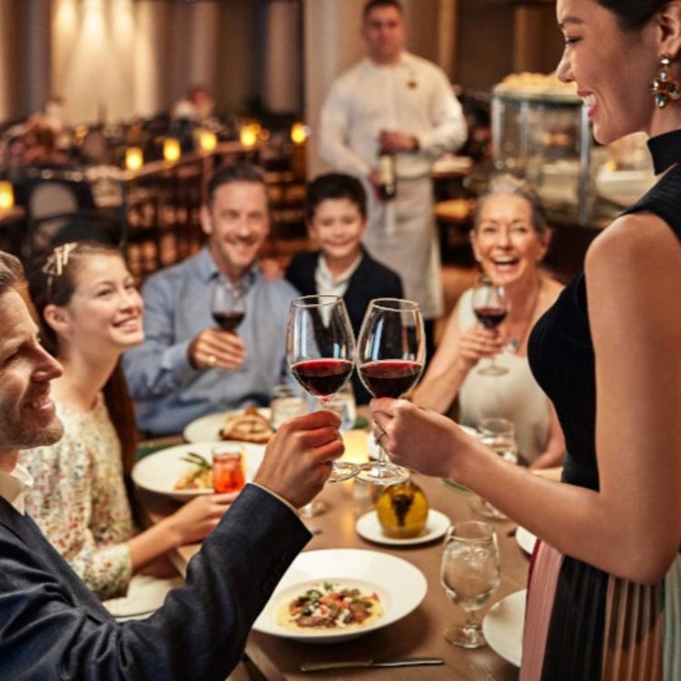 Guests with Wine