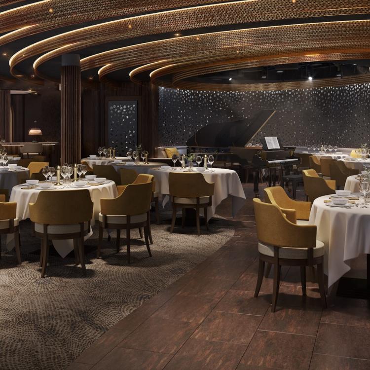 Piano and dining tables