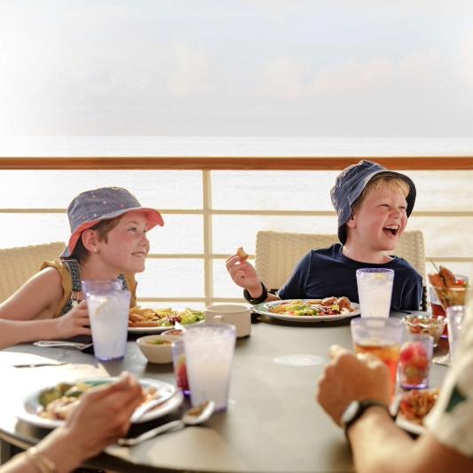 Kids Dining Outside