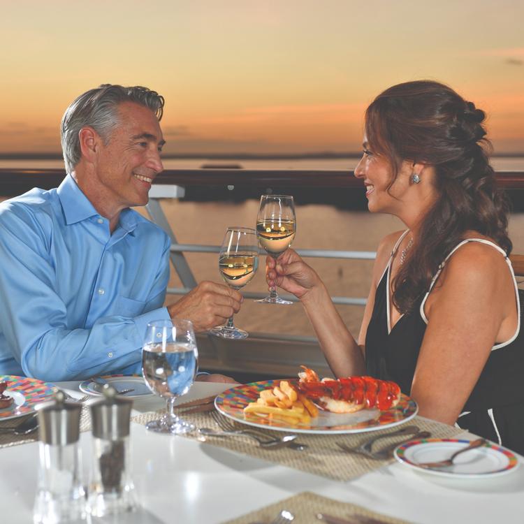 Couple Dining Outside