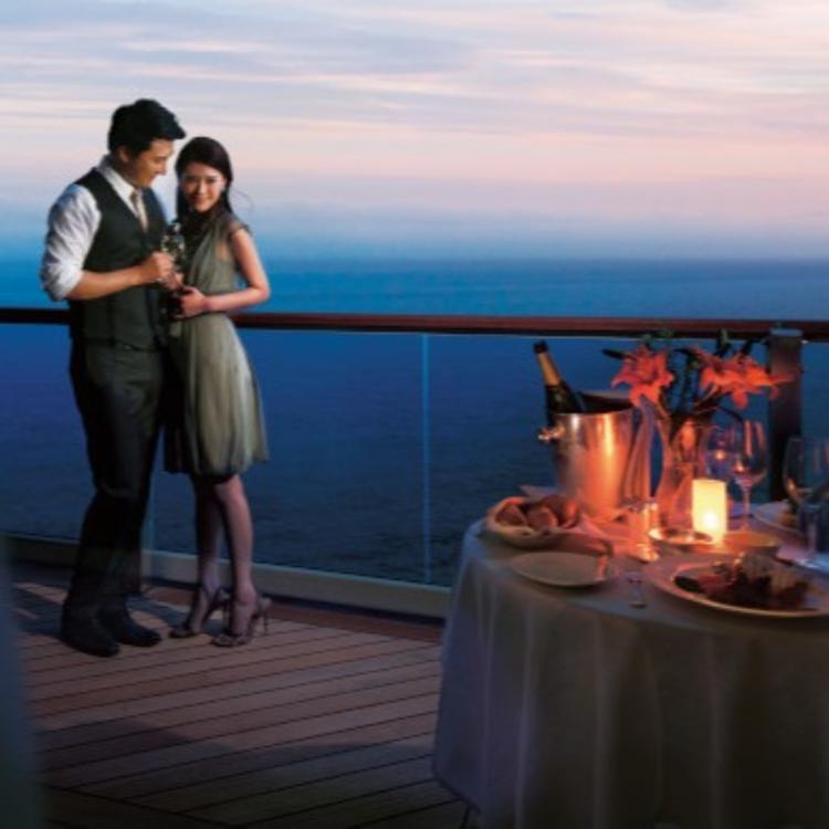 Couple at Balcony Dinner