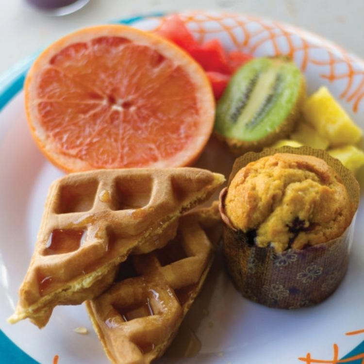 waffle and muffin