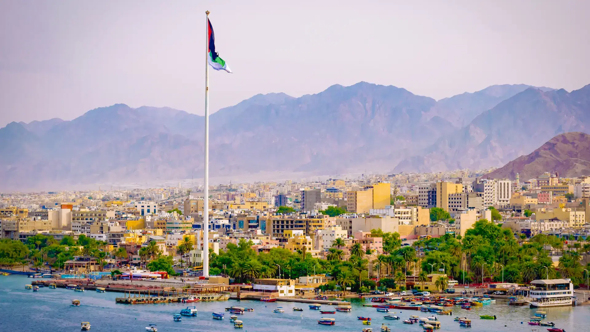 View of Aqaba port, Jordan