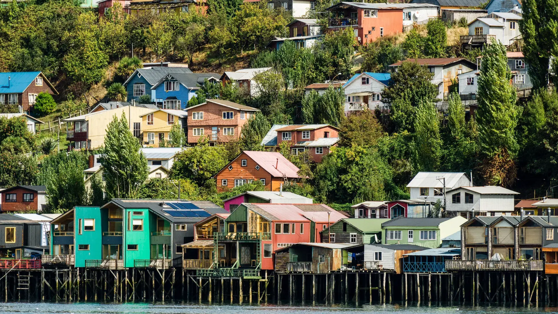 stilt houses, Castro, Chiloé Archipelago, Chiloé Province, Los Lagos Region, Patagonia, Republic of Chile, South America