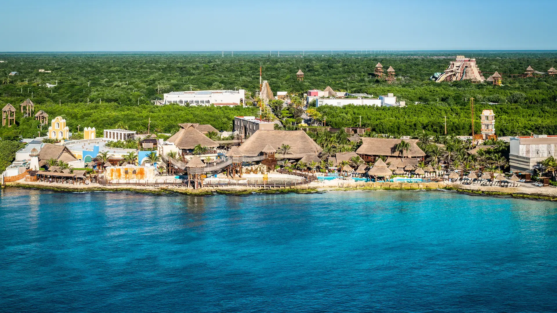 Coastline at the port of Costa Maya, Mexico.