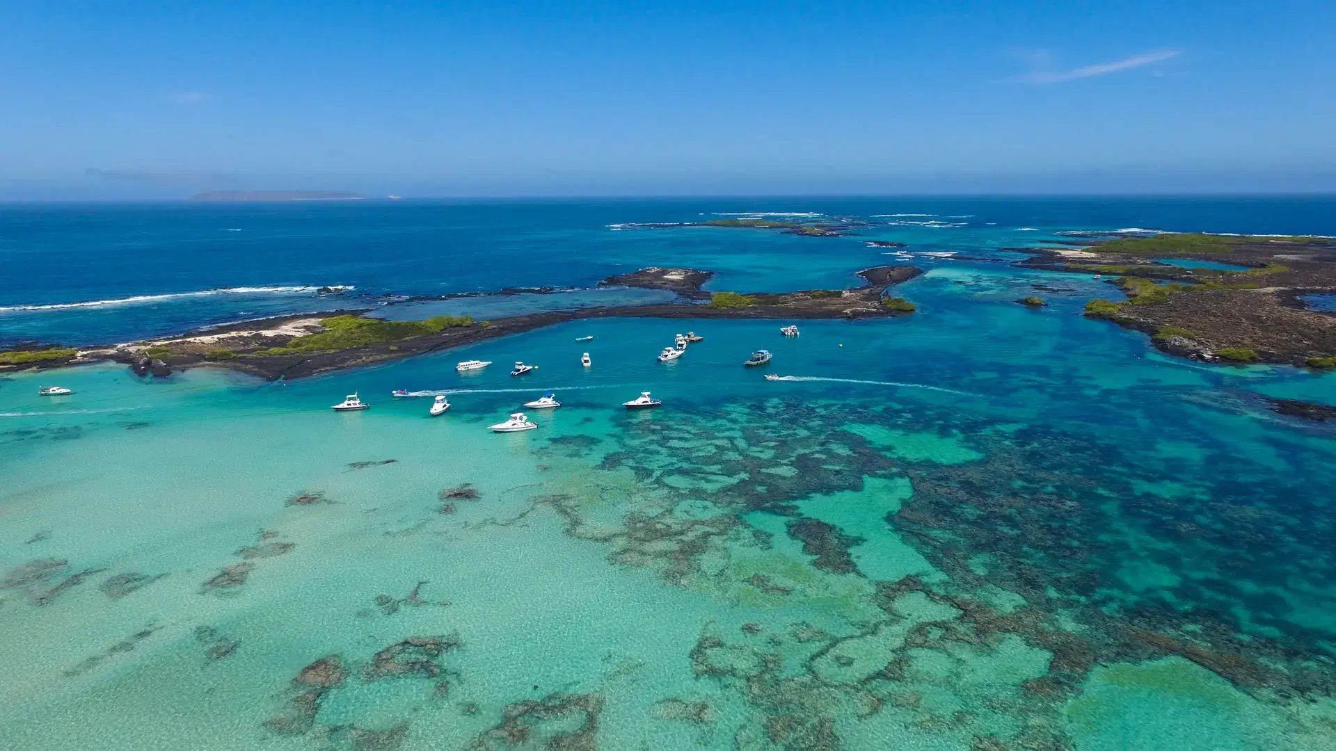 Isabela Island Galapagos Islands, Ecuador, Aerial shot