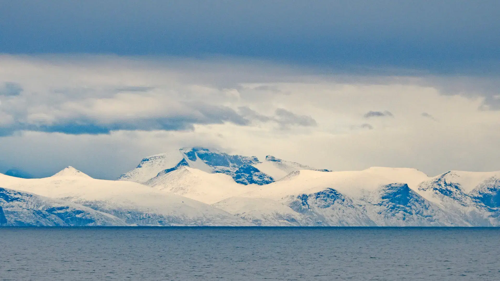 Fall Snow in the High Arctic Mountains along the Sam Ford Fjord on Baffin Island in Nunavut, Canada
