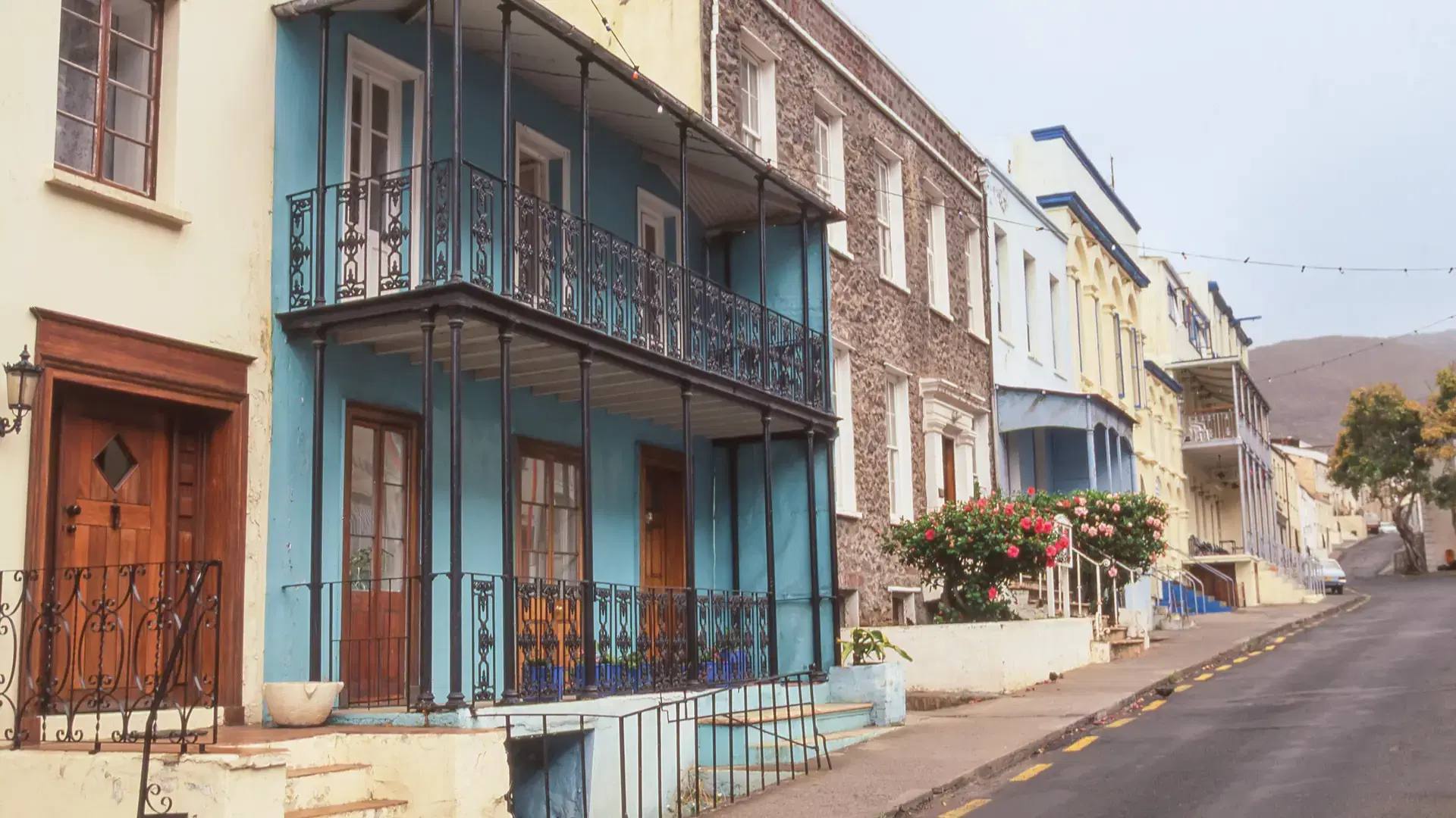 Main Street in Jamestown on St Helena Island contains many Georgian frontages.