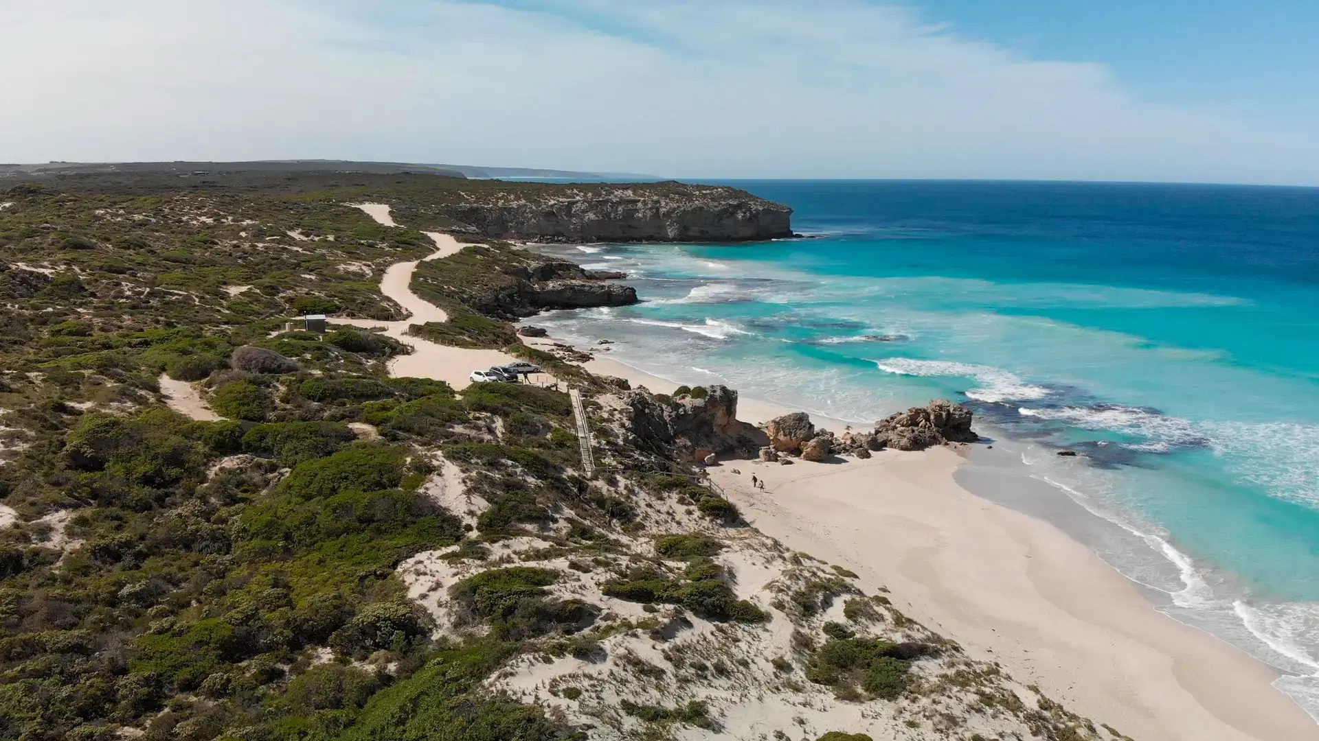 A breathtaking scenery of Pennington Bay a beach in Kangaroo Island South Australia