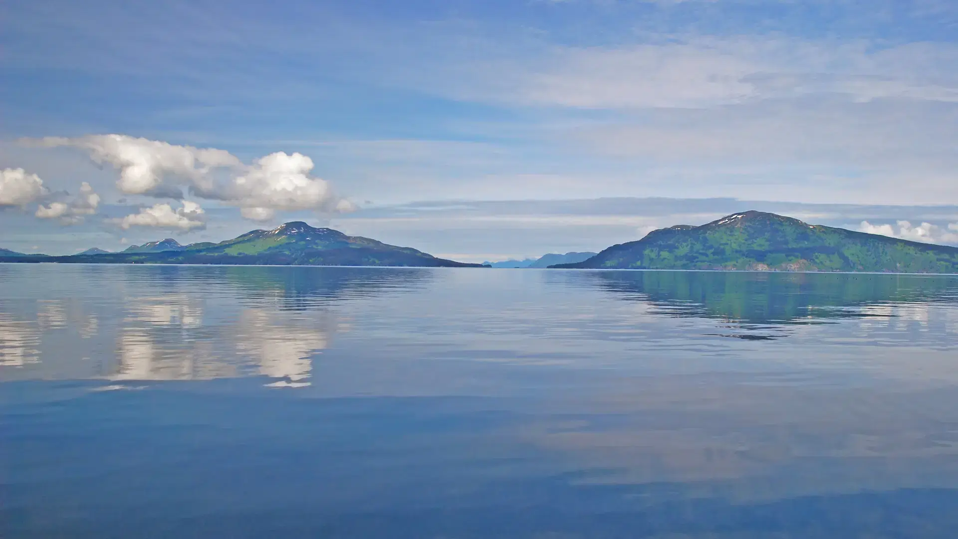 Whale Island from the ocean near Kodiak Island in Alaska