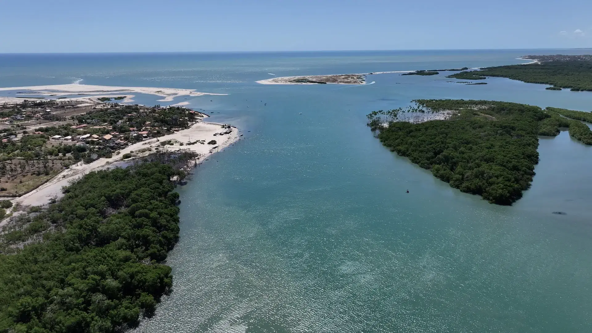 Macapa Beach At Luis Correia In Piaui Brazil. Beach Skyline. Nature Landscape. Summer Travel. Macapa Beach At Luis Correia In Piaui Brazil. Tropical Scenery.