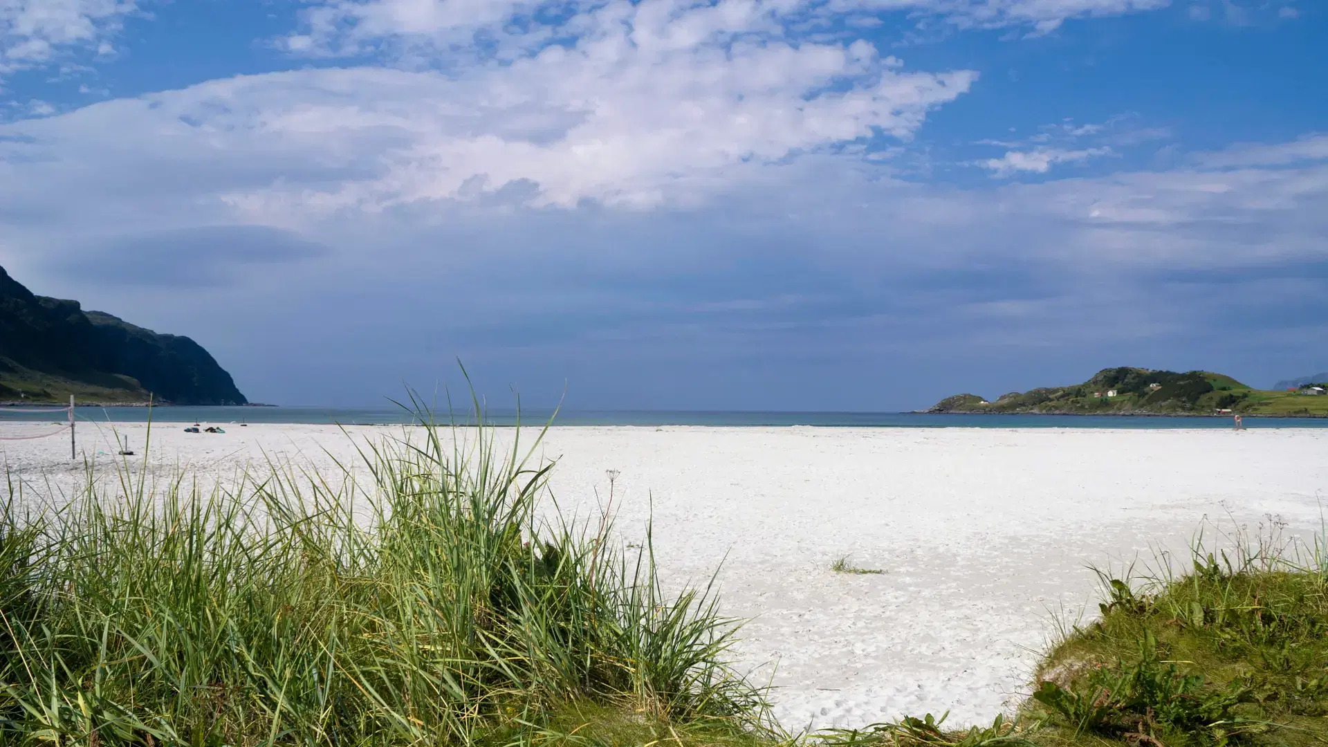 Refviksanden beach on the island Vagsoy near Maloy
