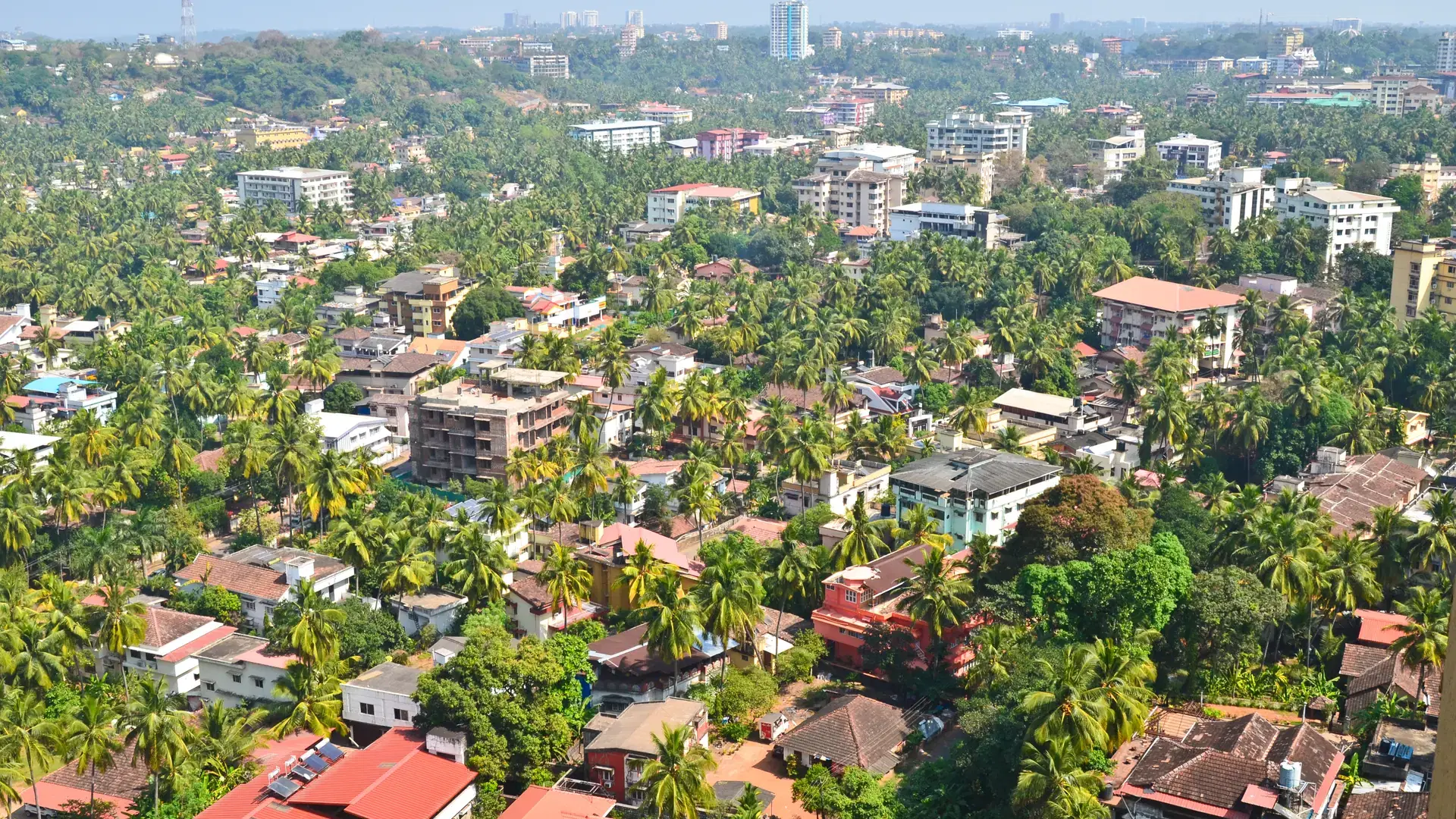 Beautiful view of green & clean Mangalore, Karnataka, India