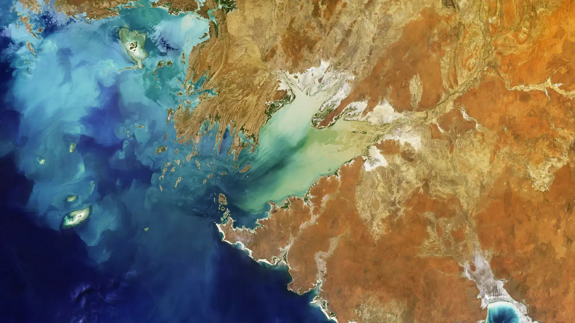 Parts of he Kimberley region of Western Australia. Earth photographed from space. Planet Earth from above.