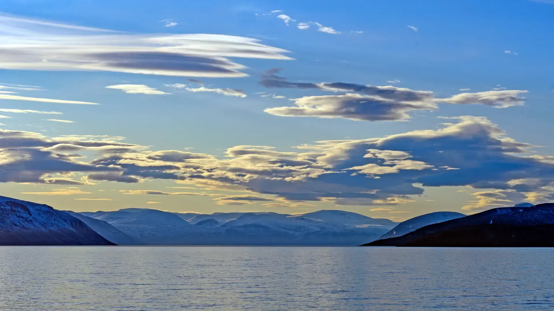 Evening Clouds in the High Arctic on Isabella Bay on Baffin Island in Nunavut, Canada