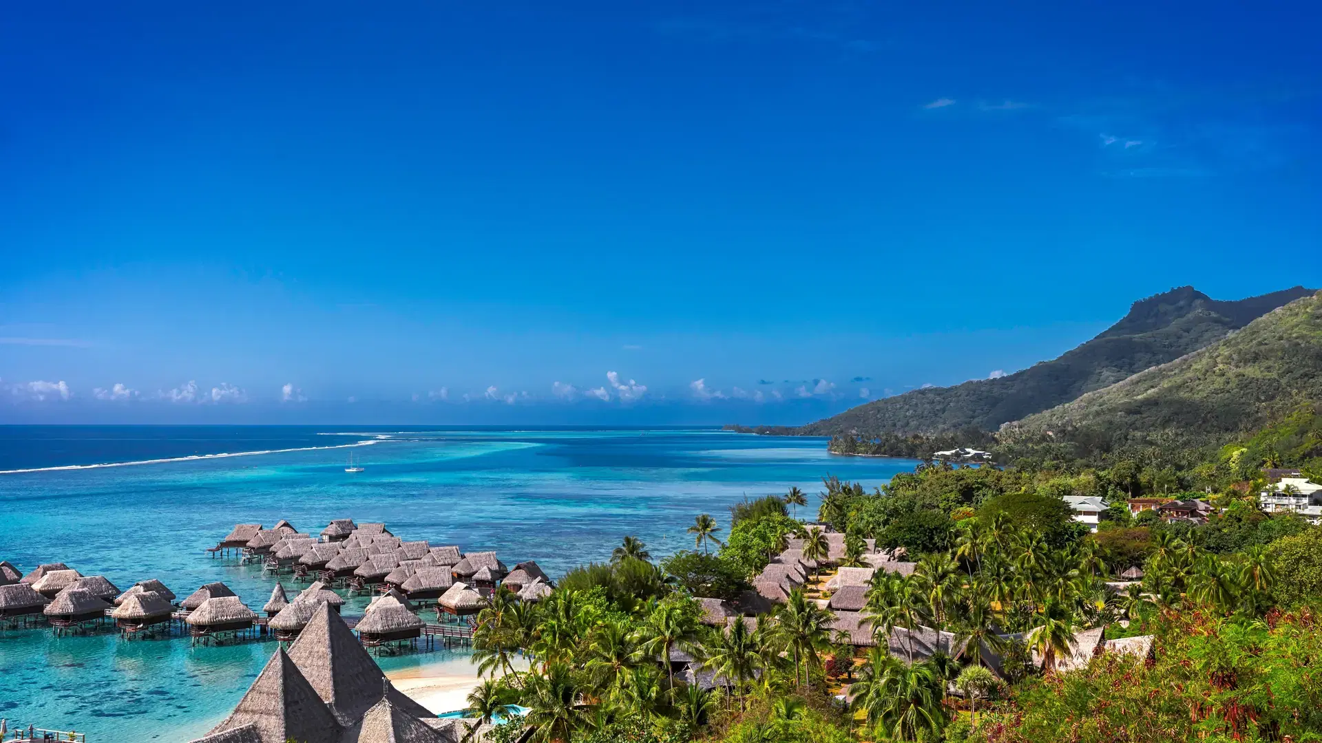A seascape Sofitel beach in Moorea, French Polynesia