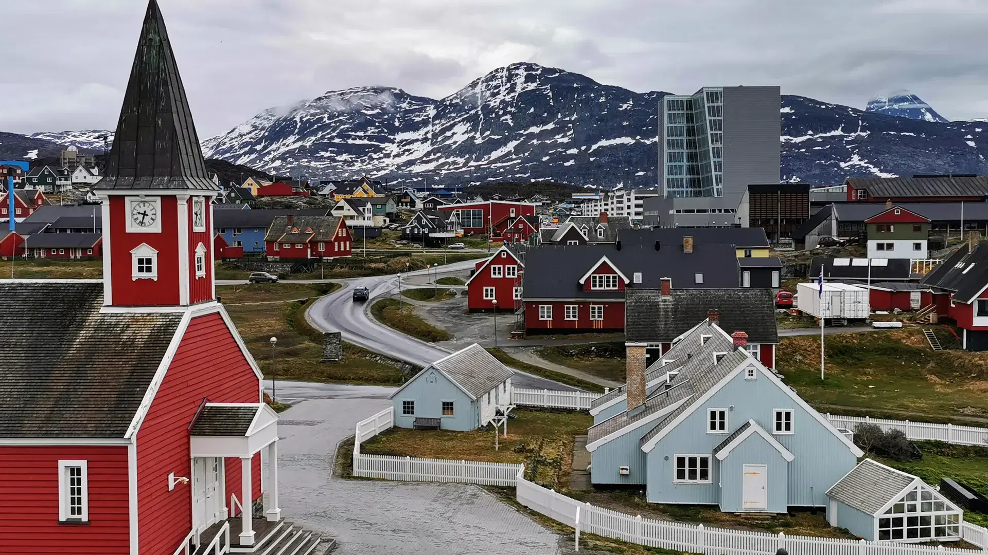 Colorful Nuuk city, capital of Greenland