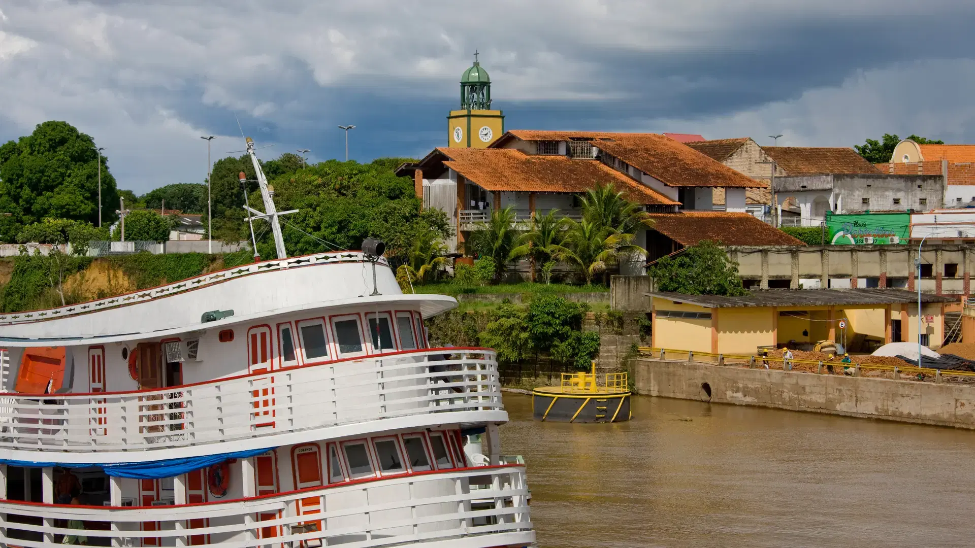 Ship in the Harbor of Parintins, Amazon River, Brazil