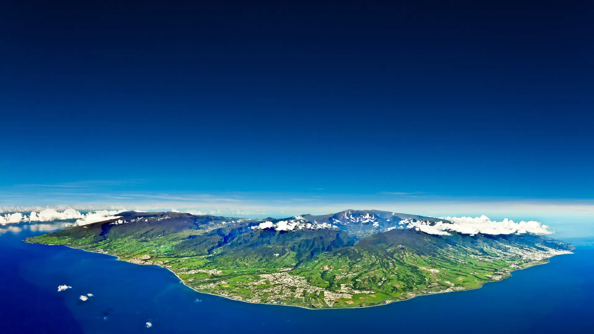 Reunion island aerial photo