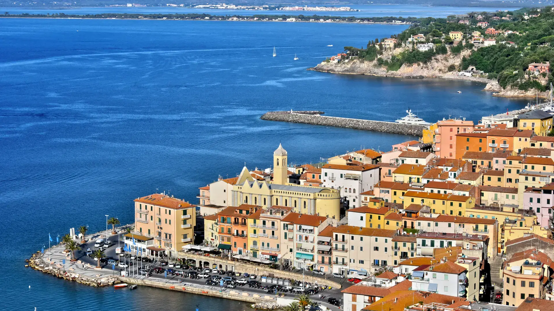 City of Porto Santo Stefano in the Province of Grosseto, Tuscany, Italy