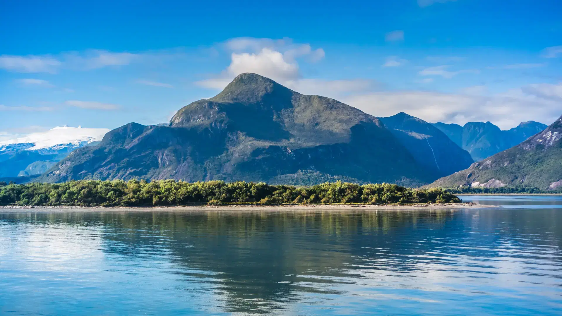 Landscape on the boat crossing between Puerto Chacabuco and Quellon, Patagonia - Chile.
