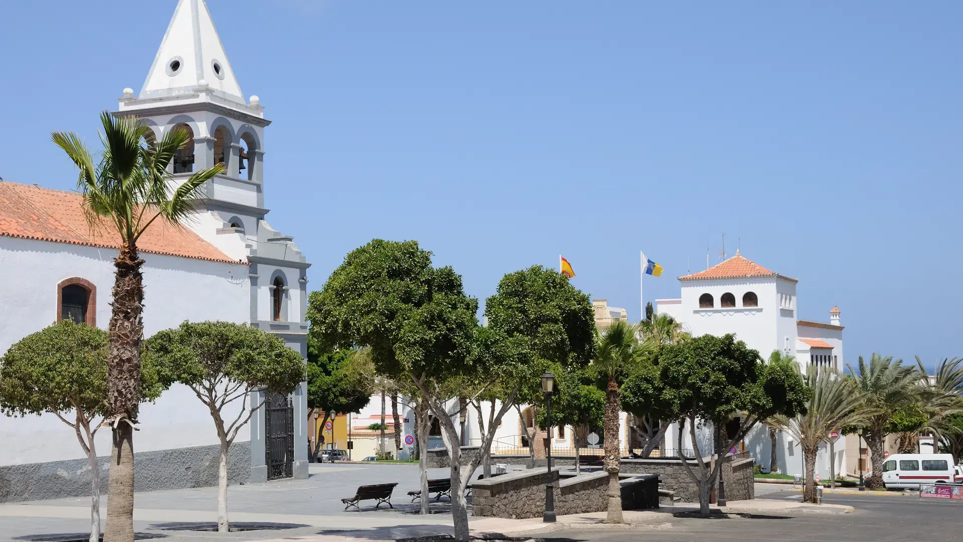 Church in Puerto del Rosario, Canary Island Fuerteventura, Spain