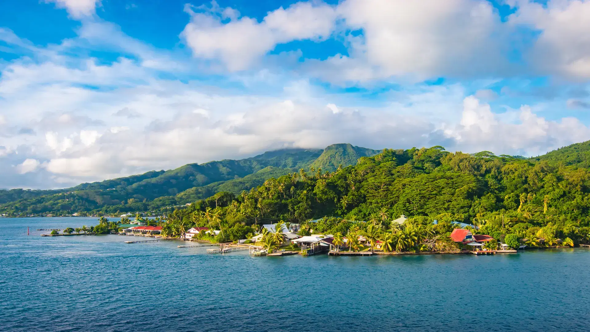 Panoramic landscape of Raiatea, Society Islands