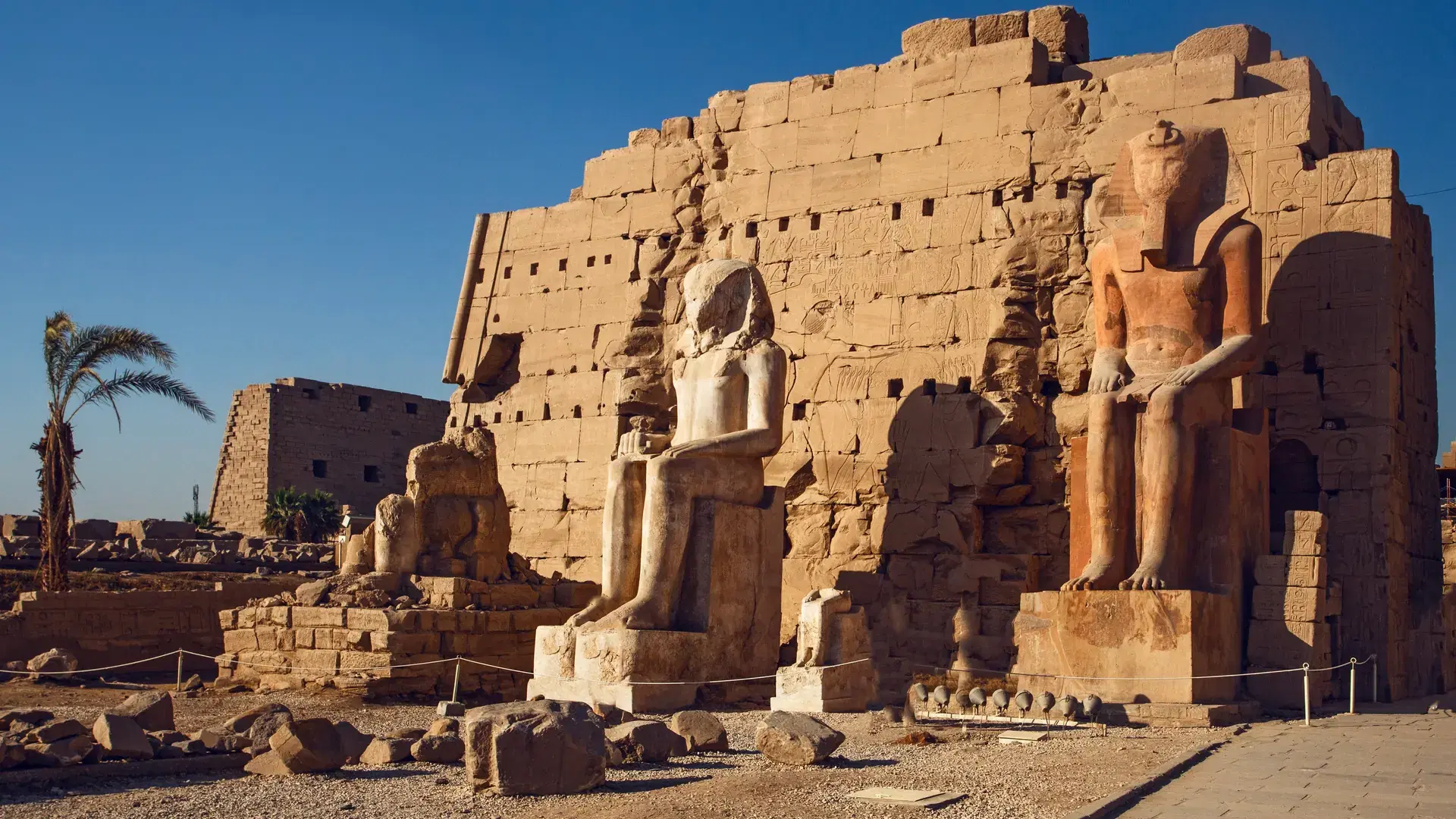 Karnak Temple is dedicated to the temple complex of Ancient Egypt in honor of the god Amun-Ra, his wife Mut and son Khons. Thebes, Karnak, Luxor, Egypt.