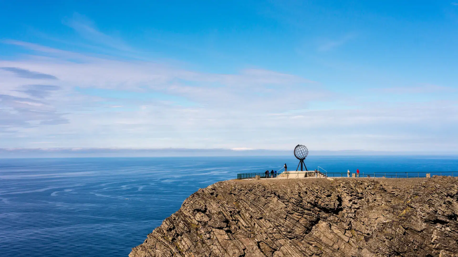 North Cape (Nordkapp), on the northern coast of the island of Mageroya in Finnmark, Northern Norway.