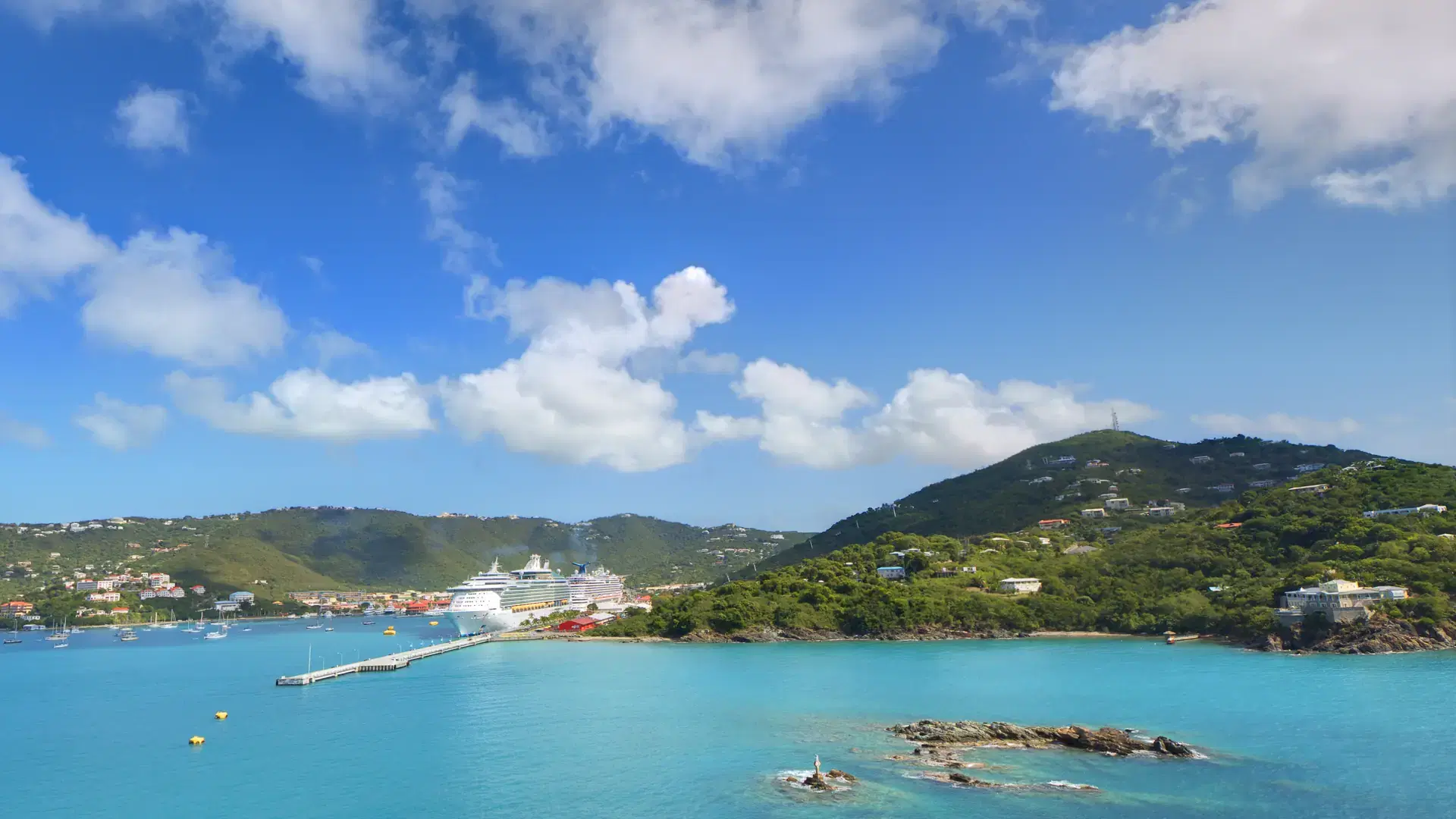 Port at St. Thomas, U.S. Virgin Islands.