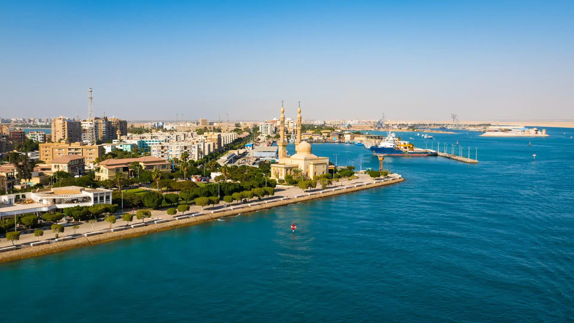 Port of Suez in Egypt
