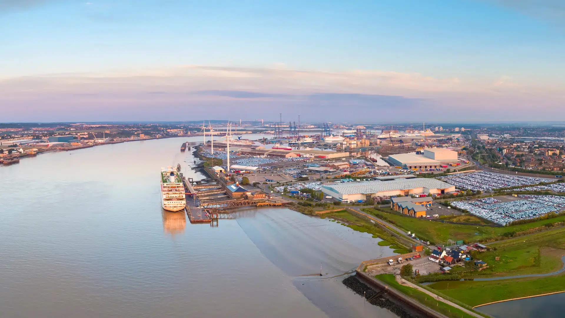 London Cruise Terminal and Tilbury Docks, MV Columbus cruiseship, Tilbury, Port of London, River Thames, Essex, England, United Kingom, Europe