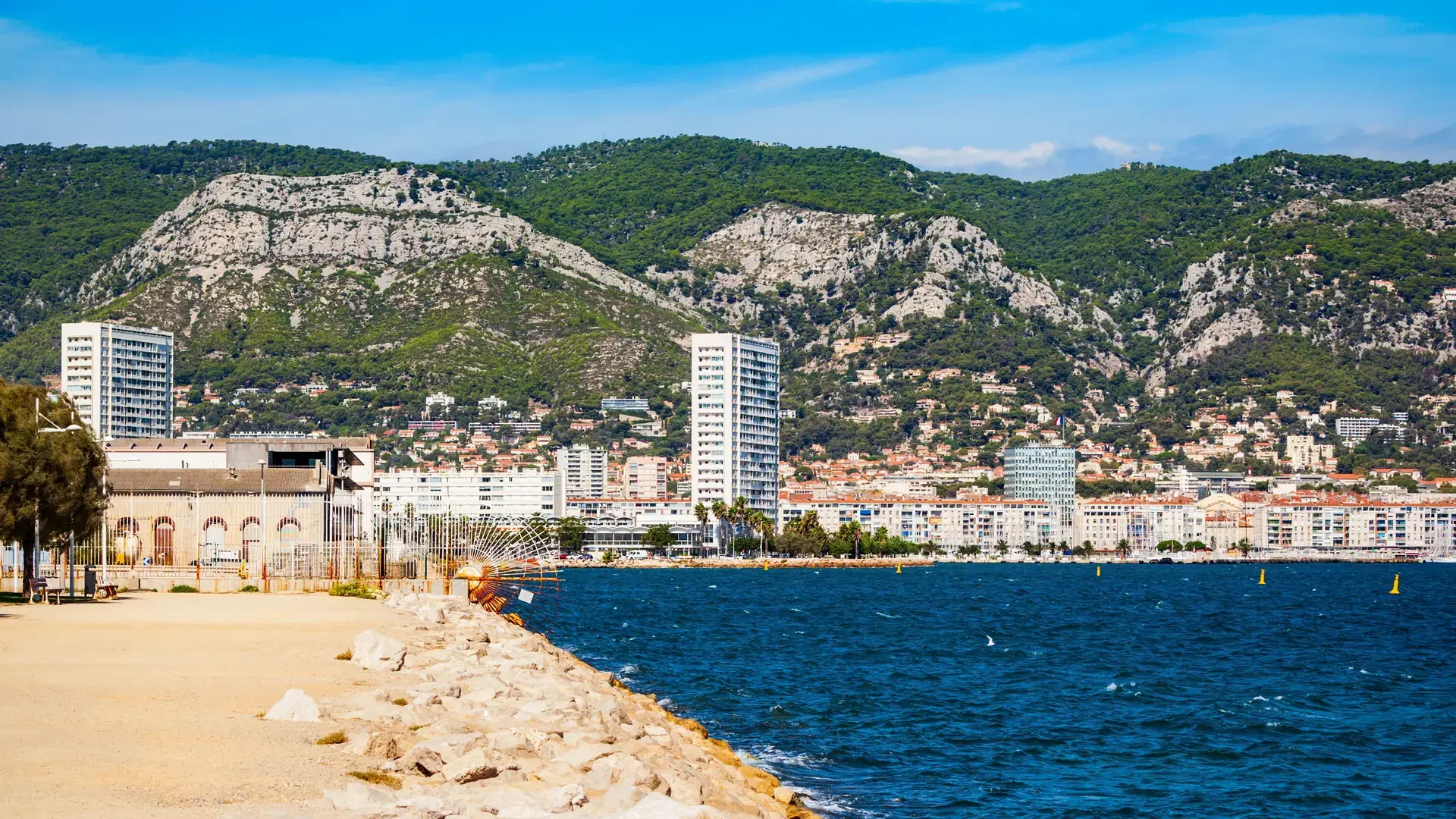 Toulon city panoramic view in Cote dAzur provence in sothern France