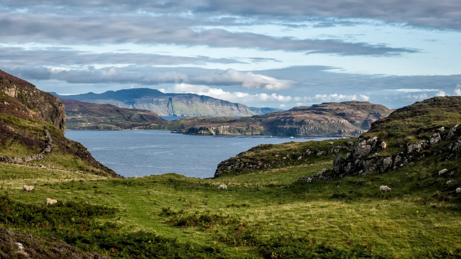 Looking toward Ulva from Treshnish peninsula, Isle of Mull, Inner Hebrides